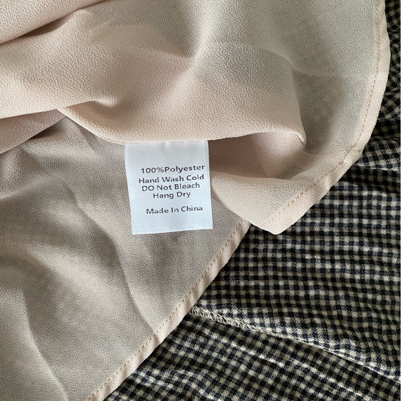 Mod Ref Brown gingham wrap dress size medium - Picture 14 of 16